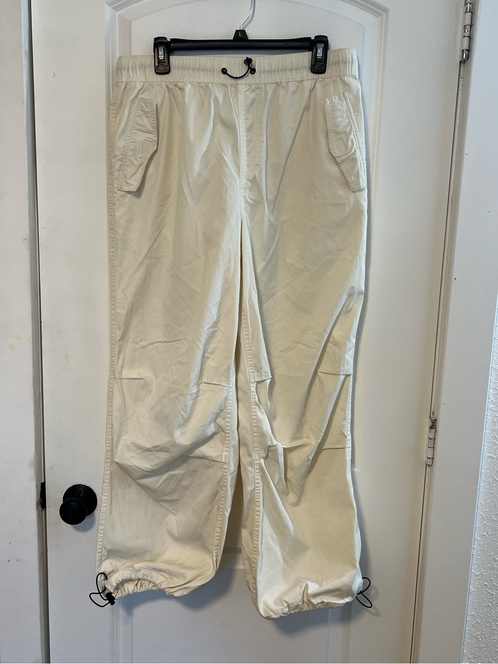 Cotton On Wide Leg White Utility Pants